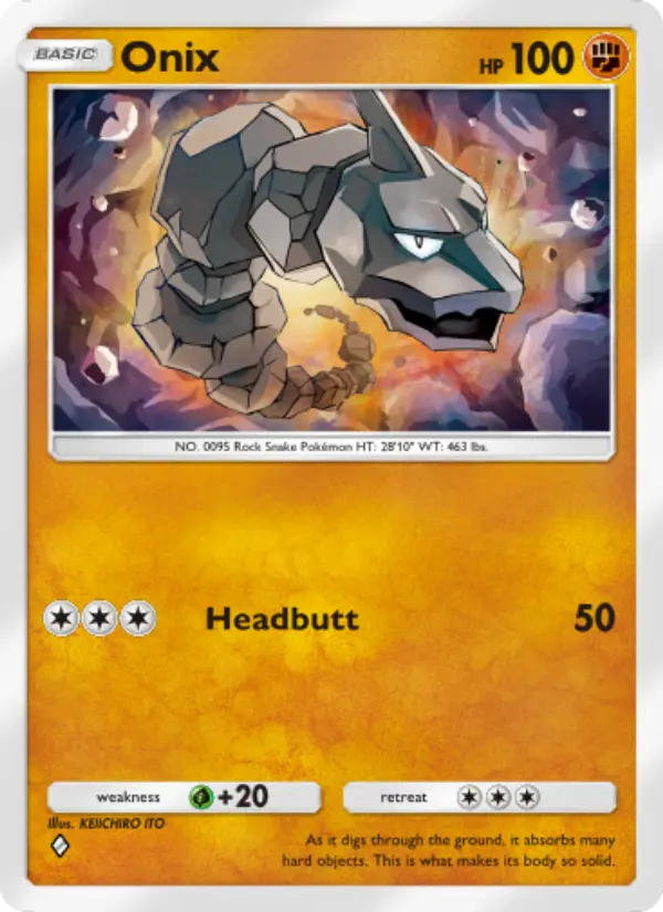 Onix — carte 092 de l’extension Sagesse Entre Ciel et Mer