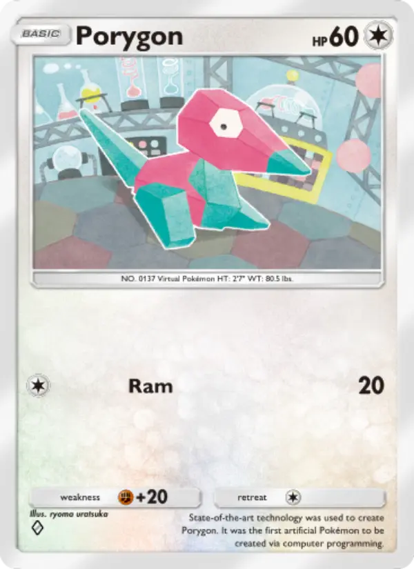 Porygon — carte 135 de l’extension Sagesse Entre Ciel et Mer