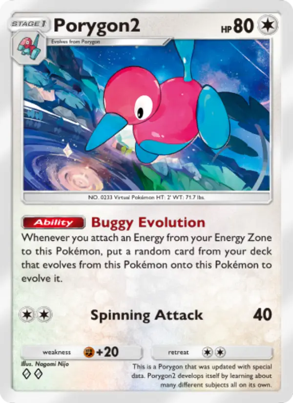 Porygon2 — carte 136 de l’extension Sagesse Entre Ciel et Mer