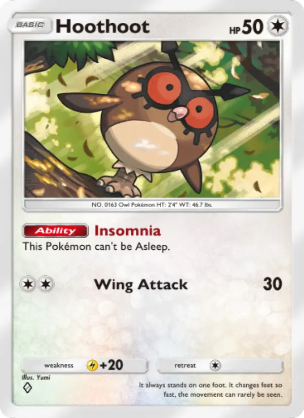 Hoothoot — carte 140 de l’extension Sagesse Entre Ciel et Mer