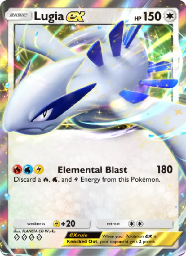 Lugia-ex — carte 149 de l’extension Sagesse Entre Ciel et Mer
