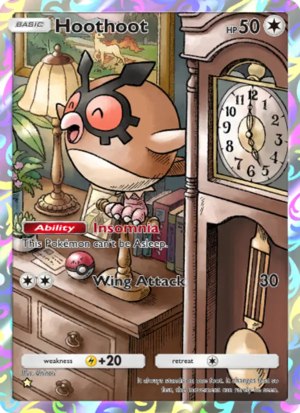 Hoothoot — carte 182 de l’extension Sagesse Entre Ciel et Mer