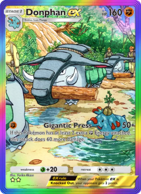 Donphan-ex — carte 206 de l’extension Sagesse Entre Ciel et Mer