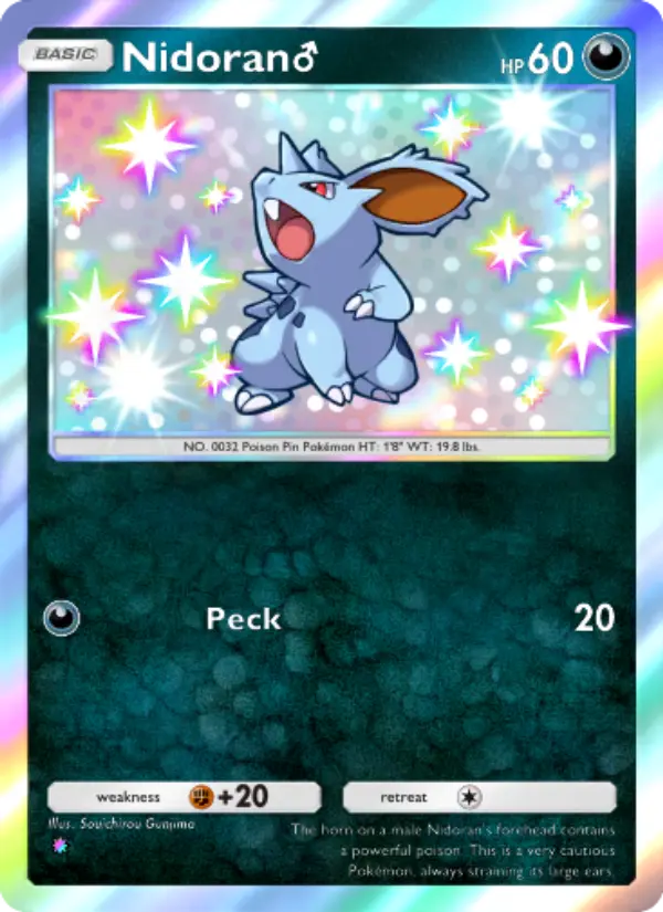 Nidoran♂ — carte 226 de l’extension Sagesse Entre Ciel et Mer
