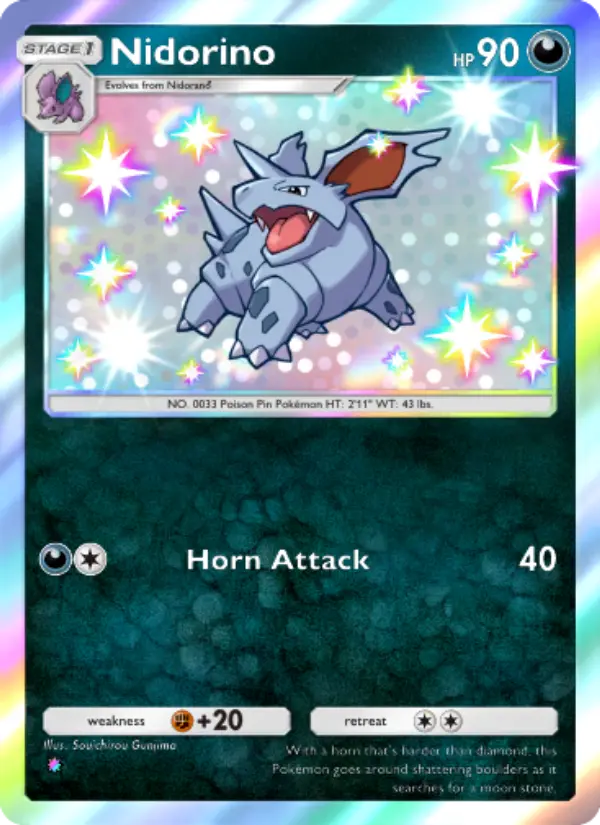 Nidorino — carte 227 de l’extension Sagesse Entre Ciel et Mer