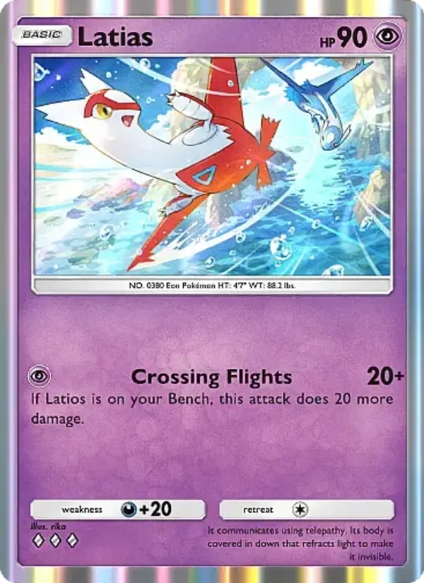 Latias — carte 036 de l’extension Source Secrète