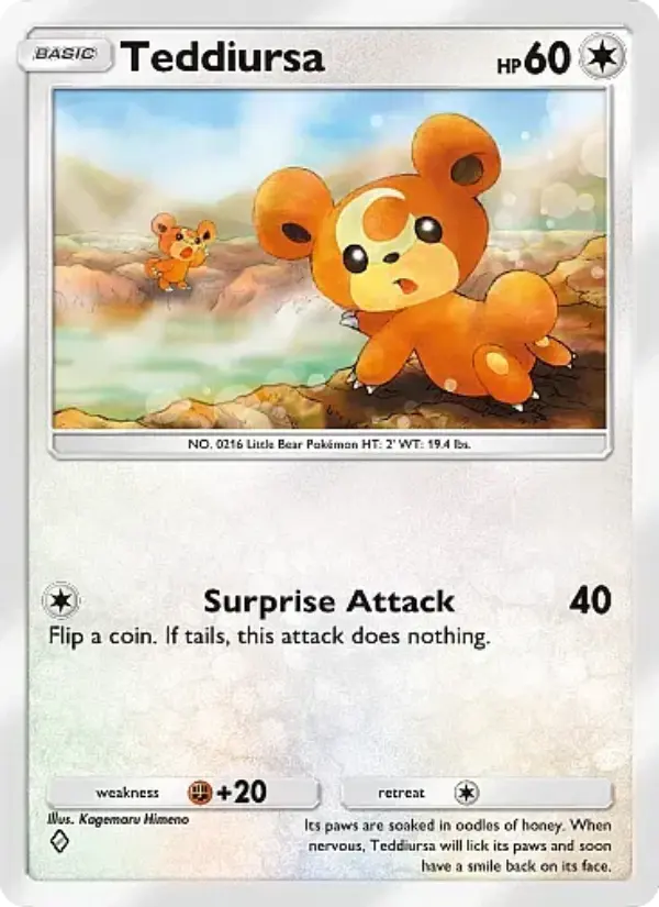 Teddiursa — carte 060 de l’extension Source Secrète