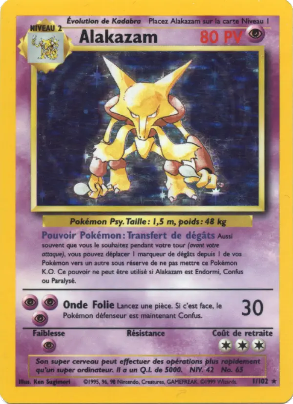 Alakazam — carte 1 de l’extension Set de Base