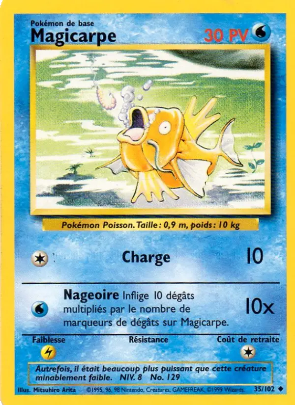 Magicarpe — carte 35 de l’extension Set de Base
