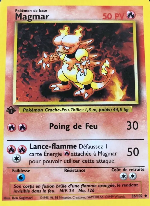 Magmar — carte 36 de l’extension Set de Base
