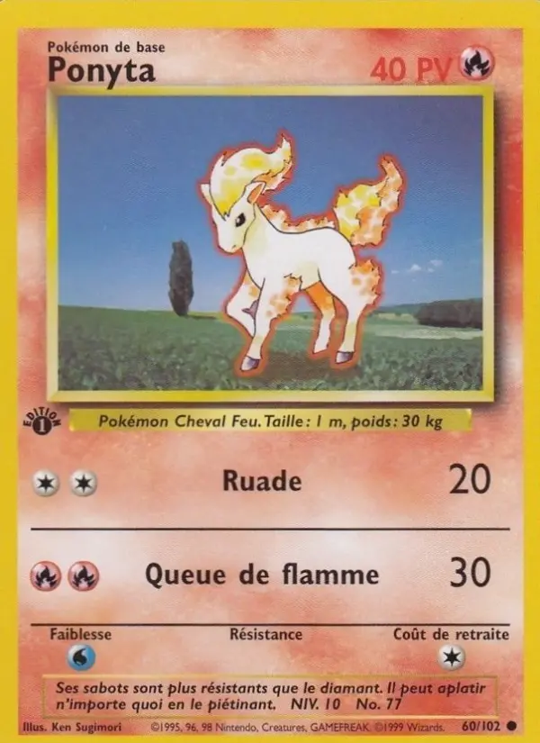 Ponyta — carte 60 de l’extension Set de Base