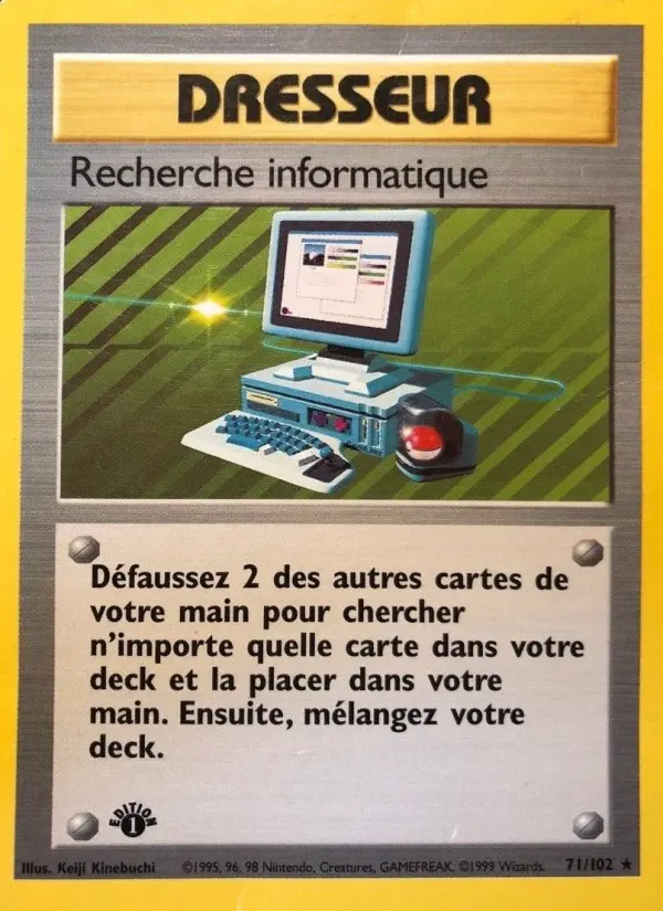Recherche informatique — carte 71 de l’extension Set de Base