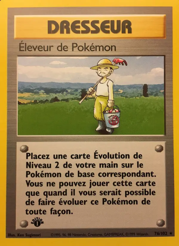 Éleveur de Pokémon — carte 76 de l’extension Set de Base