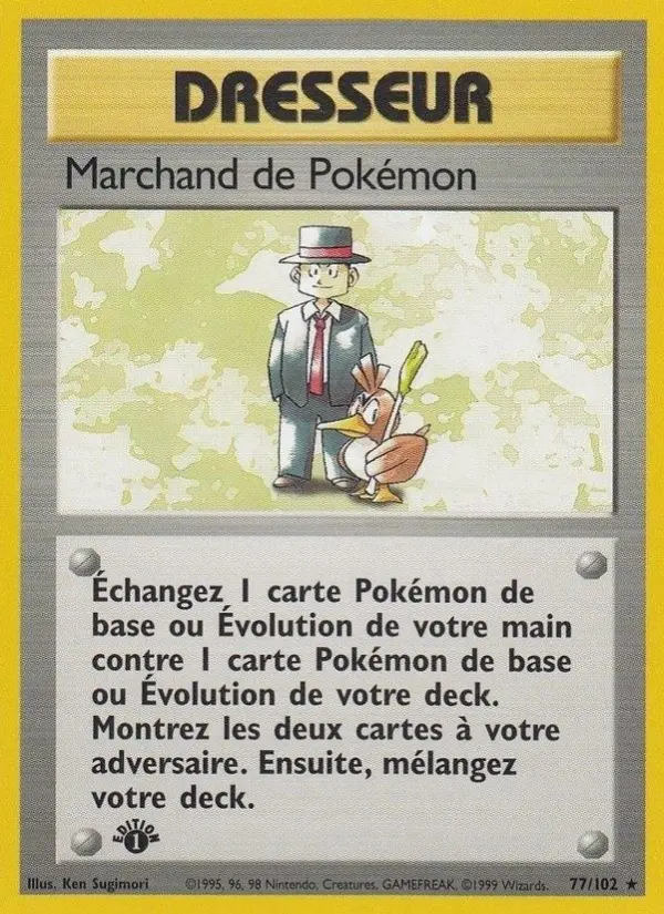 Marchand de Pokémon — carte 77 de l’extension Set de Base