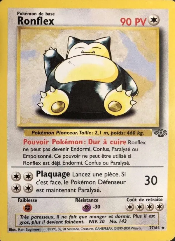 Ronflex — carte 27 de l’extension Jungle
