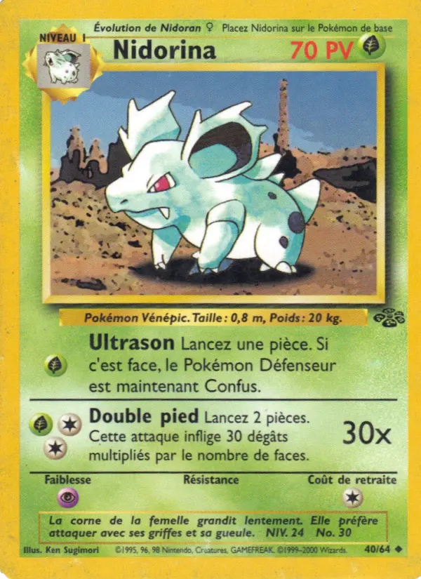 Nidorina — carte 40 de l’extension Jungle