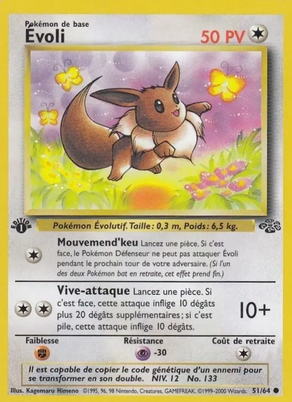Évoli — carte 51 de l’extension Jungle