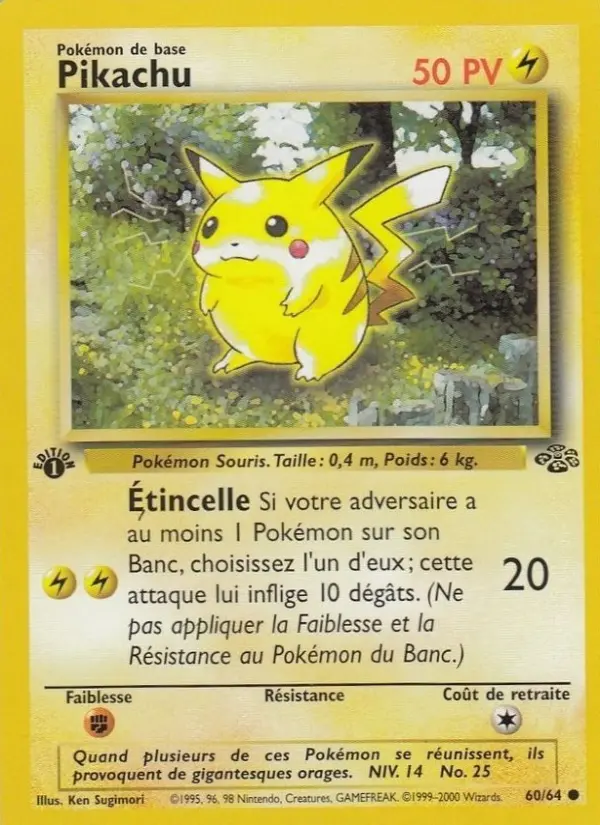 Pikachu — carte 60 de l’extension Jungle