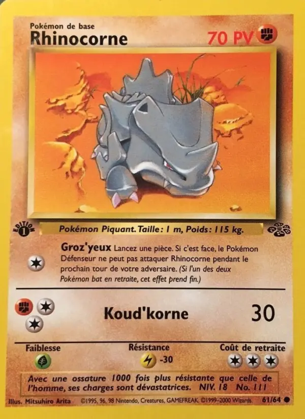 Rhinocorne — carte 61 de l’extension Jungle