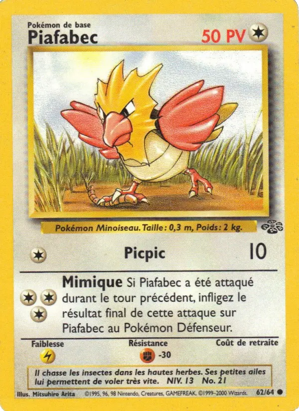 Piafabec — carte 62 de l’extension Jungle