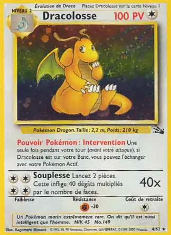 Dracolosse — carte 4 de l’extension Fossile