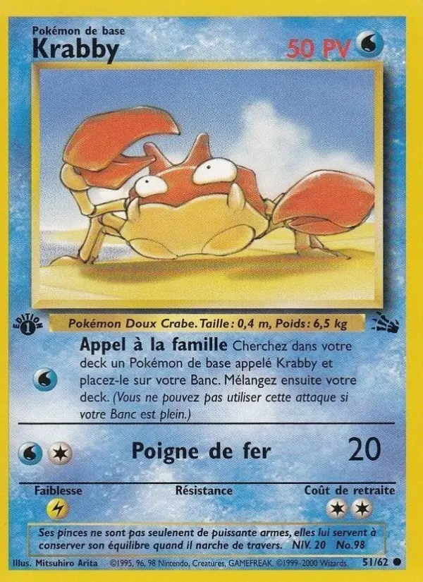 Krabby — carte 51 de l’extension Fossile