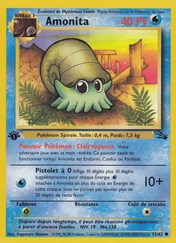 Amonita — carte 52 de l’extension Fossile