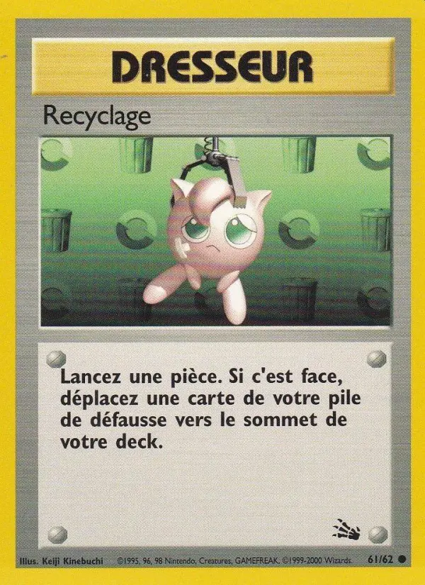 Recyclage — carte 61 de l’extension Fossile