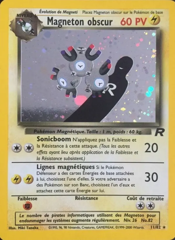 Magneton obscur — carte 11 de l’extension Team Rocket
