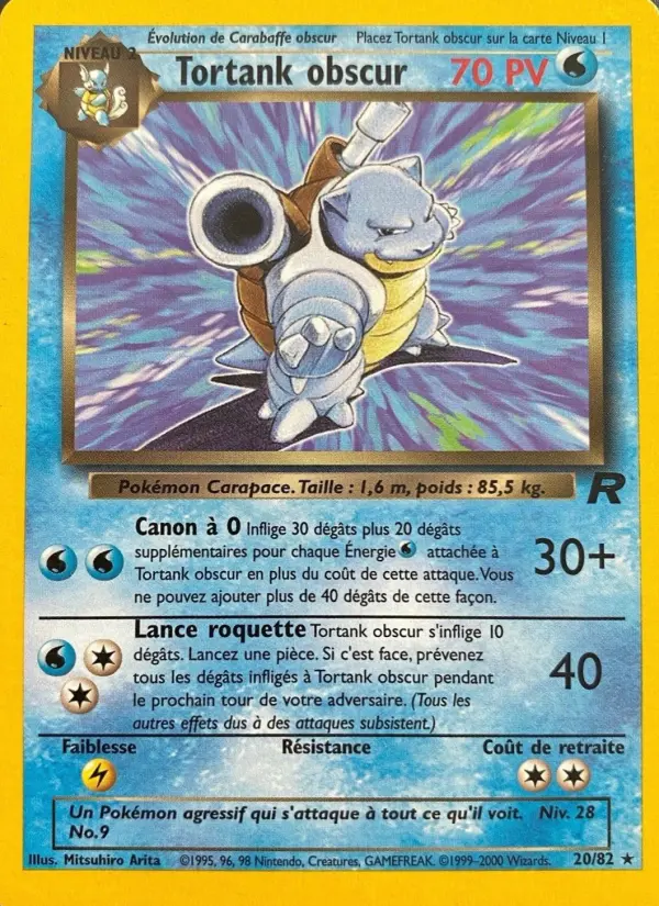 Tortank obscur — carte 20 de l’extension Team Rocket