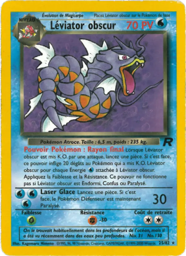 Léviator obscur — carte 25 de l’extension Team Rocket