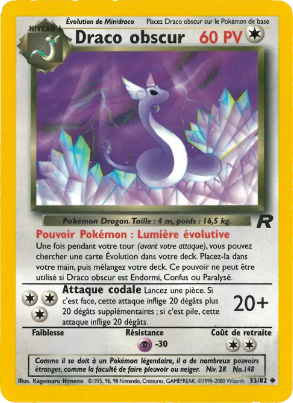 Draco obscur — carte 33 de l’extension Team Rocket