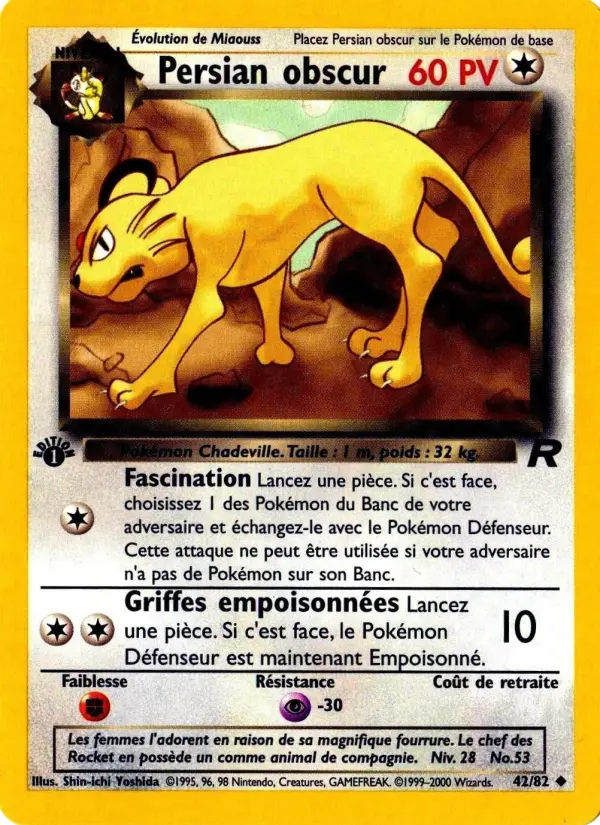 Persian obscur — carte 42 de l’extension Team Rocket