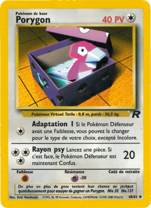 Porygon — carte 48 de l’extension Team Rocket