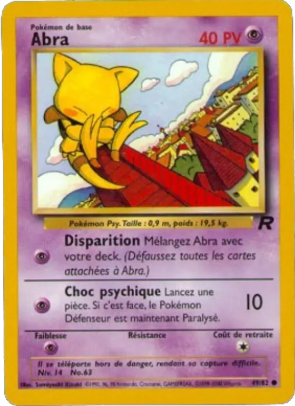Abra — carte 49 de l’extension Team Rocket