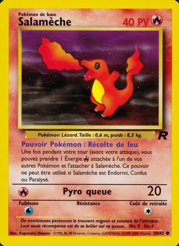 Salamèche — carte 50 de l’extension Team Rocket
