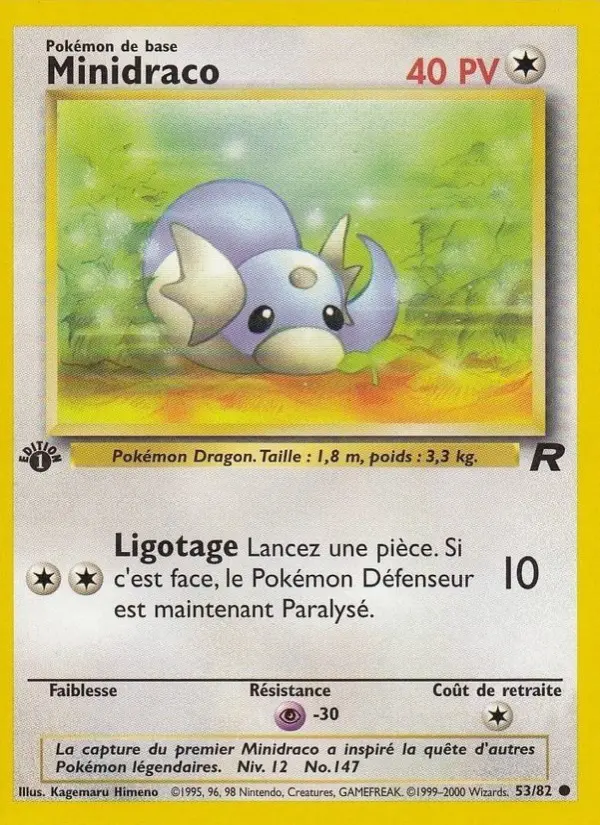 Minidraco — carte 53 de l’extension Team Rocket