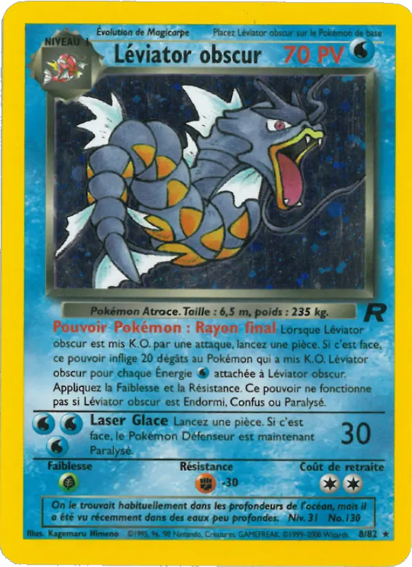 Léviator obscur — carte 8 de l’extension Team Rocket