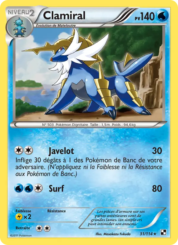 Clamiral — carte 31 de l’extension Noir & Blanc