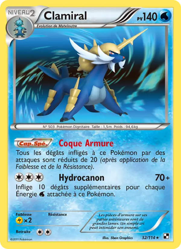 Clamiral — carte 32 de l’extension Noir & Blanc