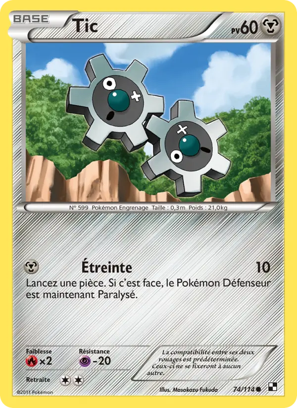 Tic — carte 74 de l’extension Noir & Blanc