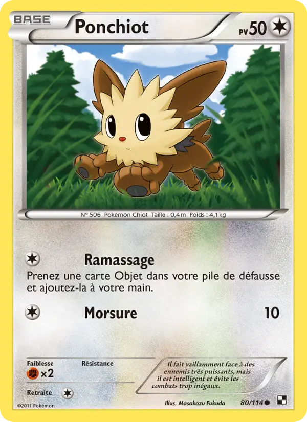 Ponchiot — carte 80 de l’extension Noir & Blanc