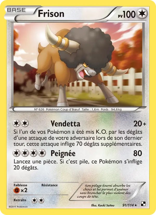 Frison — carte 91 de l’extension Noir & Blanc
