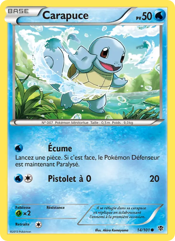 Carapuce — carte 14 de l’extension Explosion Plasma