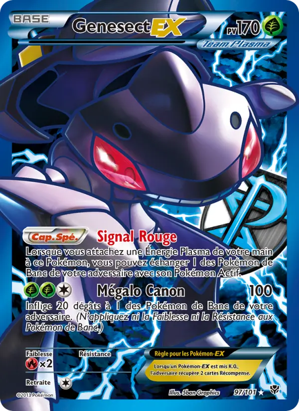 Genesect EX — carte 97 de l’extension Explosion Plasma