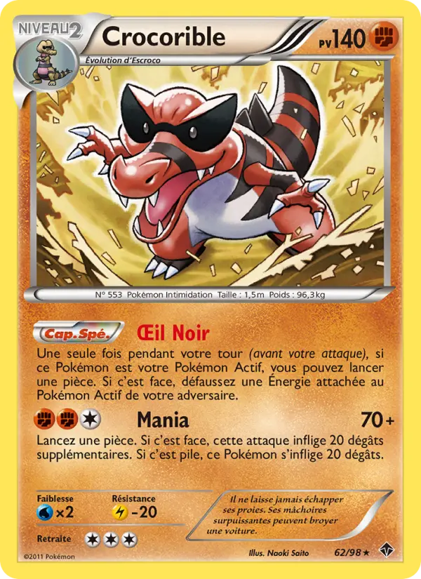 Crocorible — carte 62 de l’extension Pouvoirs Émergents