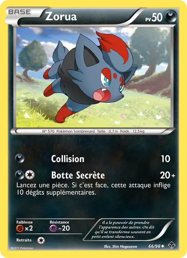 Zorua — carte 66 de l’extension Pouvoirs Émergents