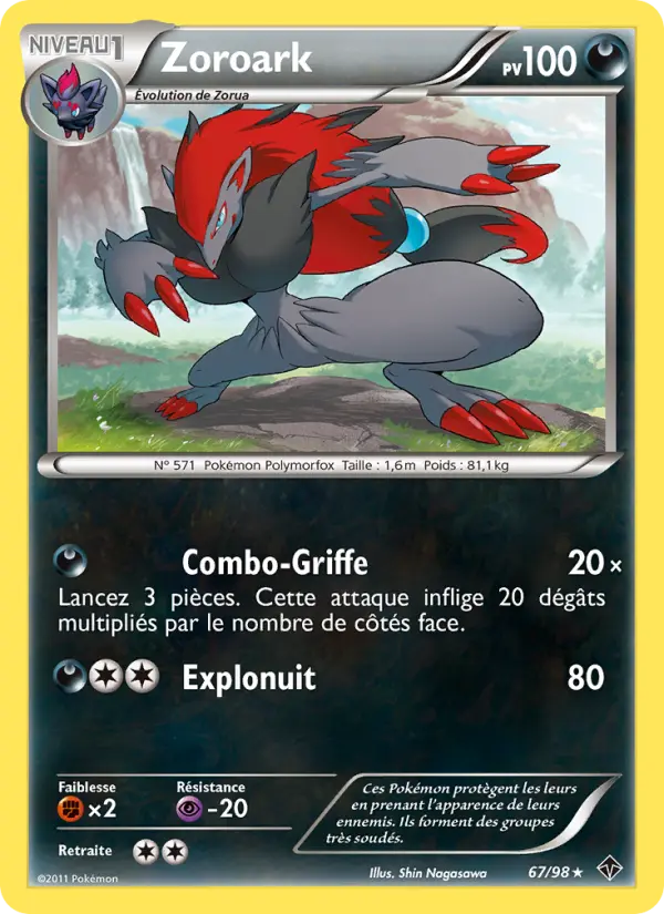 Zoroark — carte 67 de l’extension Pouvoirs Émergents