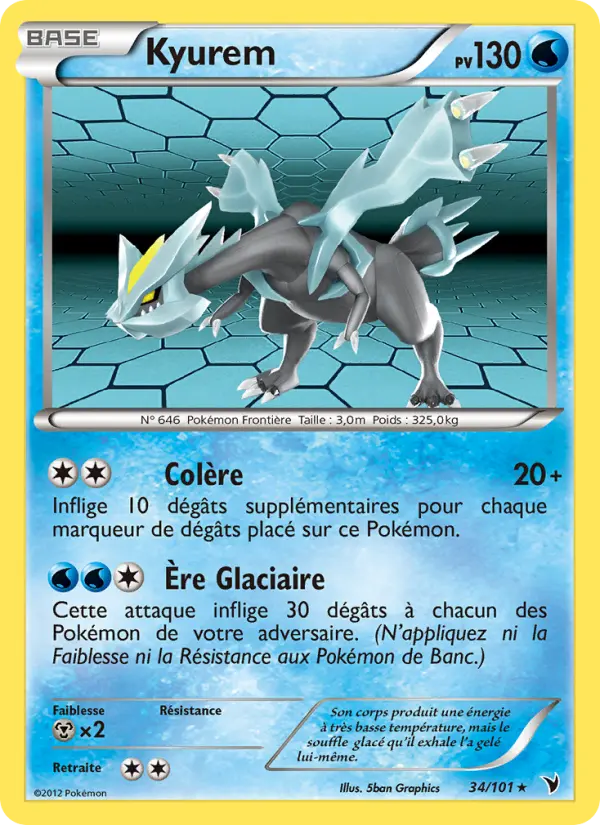 Kyurem — carte 34 de l’extension Nobles Victoires