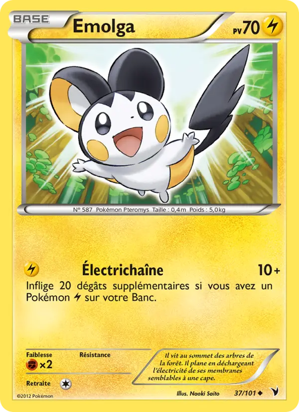 Emolga — carte 37 de l’extension Nobles Victoires